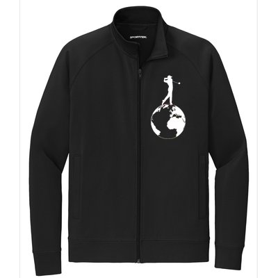 Golfer on top of the World Golf Logo Stretch Full-Zip Cadet Jacket