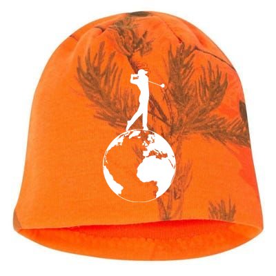 Golfer on top of the World Golf Logo Kati - Camo Knit Beanie