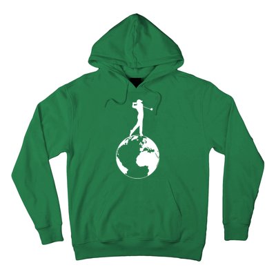 Golfer on top of the World Golf Logo Hoodie