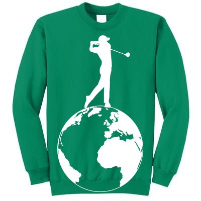 Golfer on top of the World Golf Logo Sweatshirt