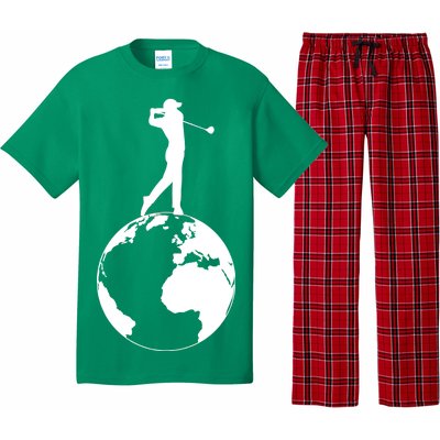 Golfer on top of the World Golf Logo Pajama Set