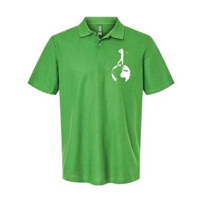 Golfer on top of the World Golf Logo Softstyle Adult Sport Polo