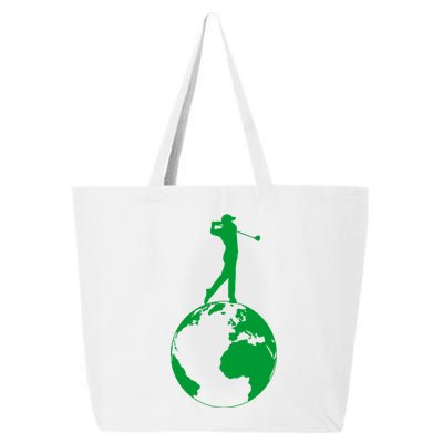 Golfer on top of the World Golf Logo 25L Jumbo Tote