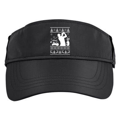 Golfing Fan Ugly Christmas Sweater Adult Drive Performance Visor