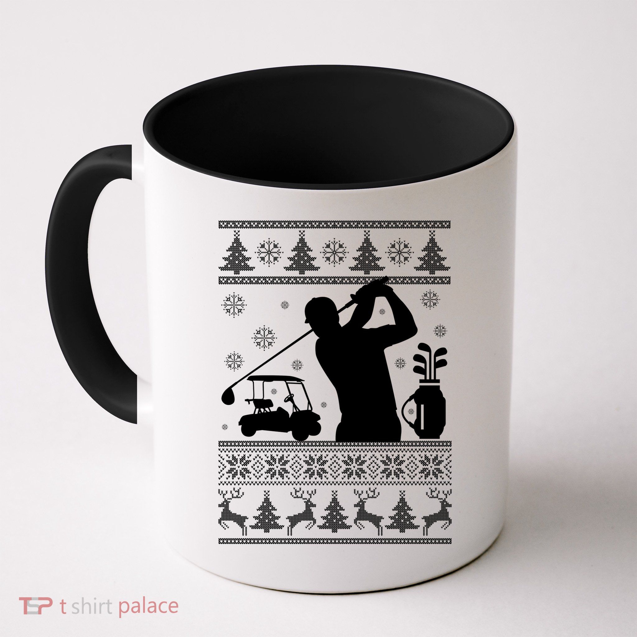 Golfing Fan Ugly Christmas Sweater Coffee Mug