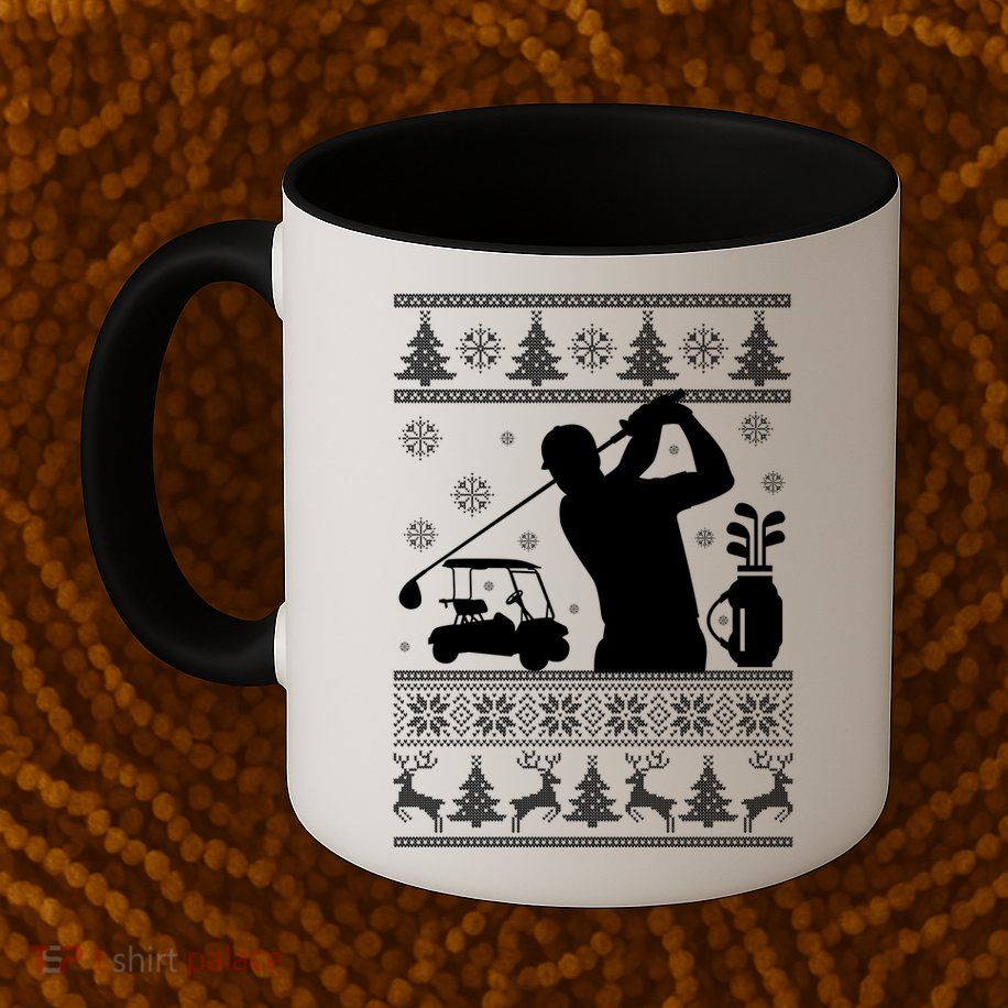 Golfing Fan Ugly Christmas Sweater Mug