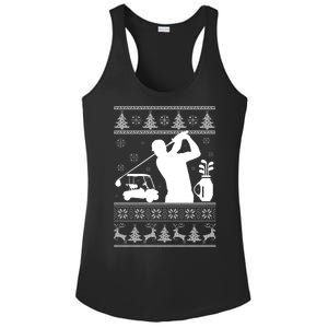 Golfing Fan Ugly Christmas Sweater Ladies PosiCharge Competitor Racerback Tank