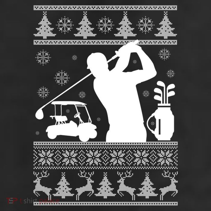 Golfing Fan Ugly Christmas Sweater Trucker Hat