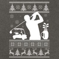 Golfing Fan Ugly Christmas Sweater Cotton Canvas Backpack