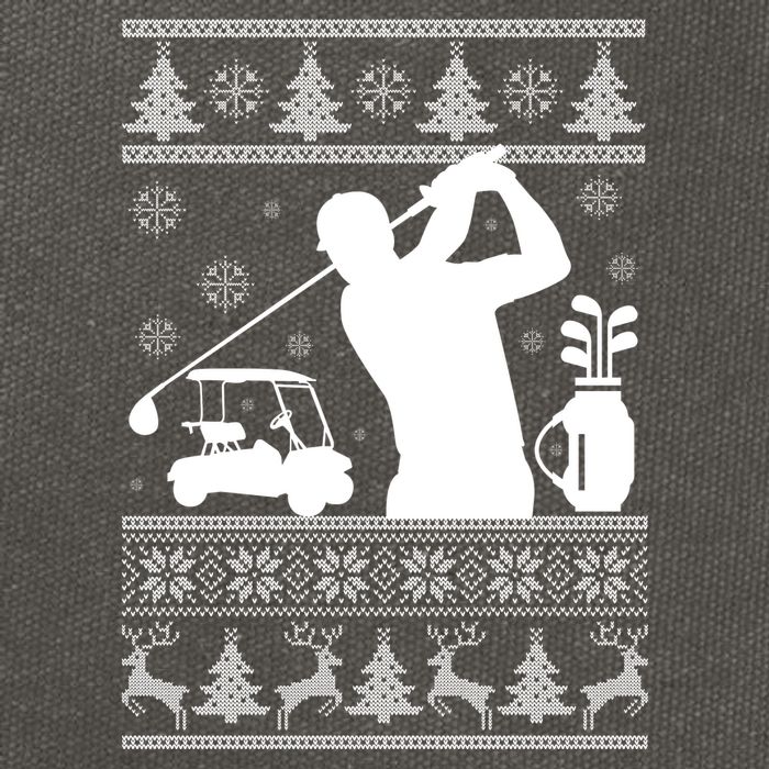Golfing Fan Ugly Christmas Sweater Cotton Canvas Backpack