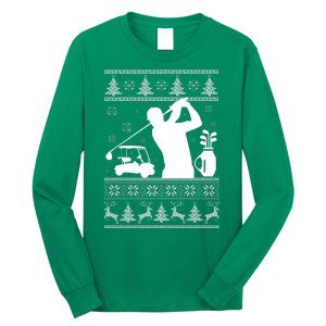 Golfing Fan Ugly Christmas Sweater Long Sleeve Shirt