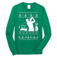 Golfing Fan Ugly Christmas Sweater Long Sleeve Shirt