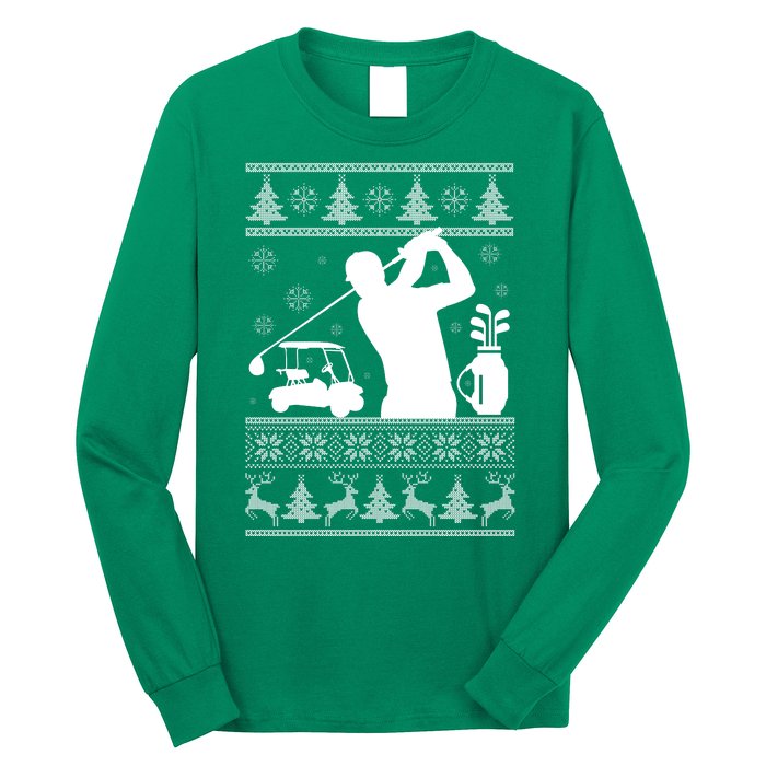 Golfing Fan Ugly Christmas Sweater Long Sleeve Shirt