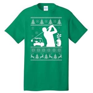 Golfing Fan Ugly Christmas Sweater Tall T-Shirt