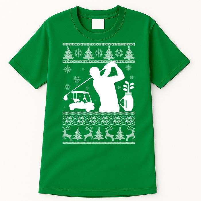 Golfing Fan Ugly Christmas Sweater Tall T-Shirt