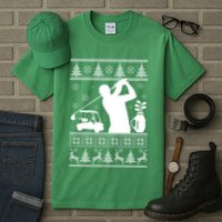 Golfing Fan Ugly Christmas Sweater Tall T-Shirt