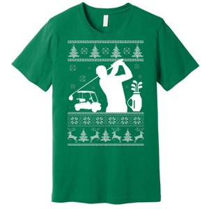 Golfing Fan Ugly Christmas Sweater Premium T-Shirt