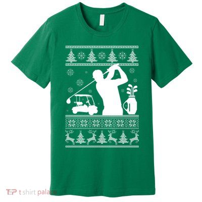 Golfing Fan Ugly Christmas Sweater Premium T-Shirt