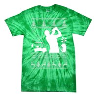 Golfing Fan Ugly Christmas Sweater Tie-Dye T-Shirt