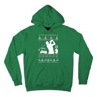 Golfing Fan Ugly Christmas Sweater Tall Hoodie