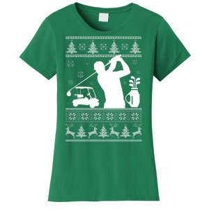 Golfing Fan Ugly Christmas Sweater Women's T-Shirt