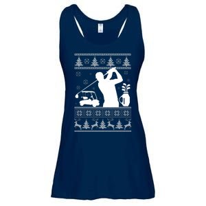 Golfing Fan Ugly Christmas Sweater Ladies Essential Flowy Tank