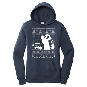 Golfing Fan Ugly Christmas Sweater Women's Pullover Hoodie