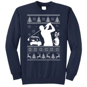 Golfing Fan Ugly Christmas Sweater Tall Sweatshirt