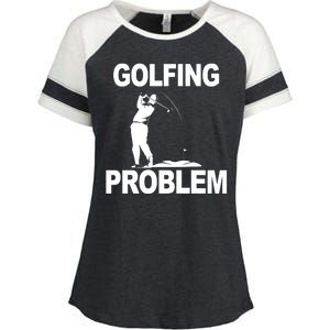 Golfing Problem  Enza Ladies Jersey Colorblock Tee