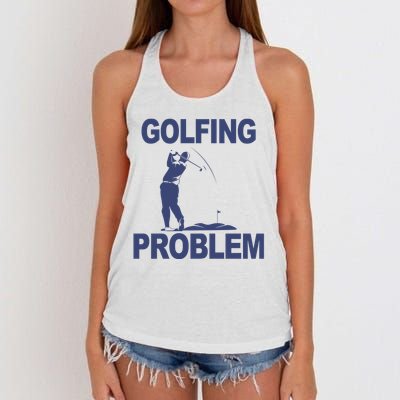 Golfing Problem  Women's Knotted Racerback Tank