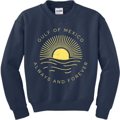 Gulf Of Mexico Always & Forever Vintage Sunset Political Kids Sweatshirt