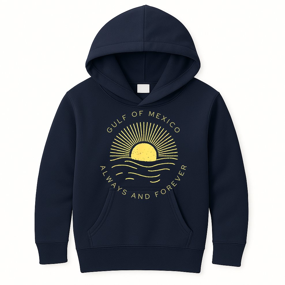 Gulf Of Mexico Always & Forever Vintage Sunset Political Kids Hoodie