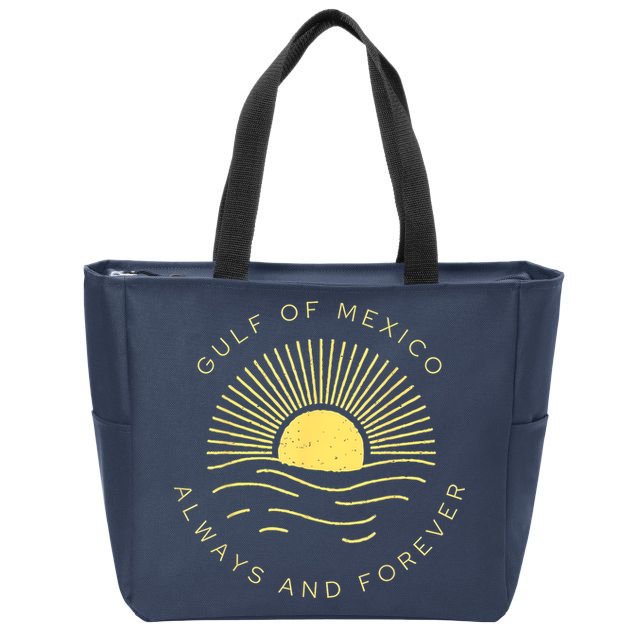 Gulf Of Mexico Always & Forever Vintage Sunset Political Zip Tote Bag