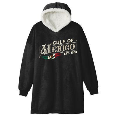 Gulf Of Mexico Est 1550 Retro Vintage Hooded Wearable Blanket