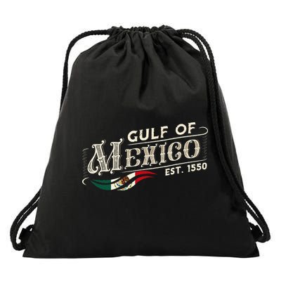 Gulf Of Mexico Est 1550 Retro Vintage Drawstring Bag