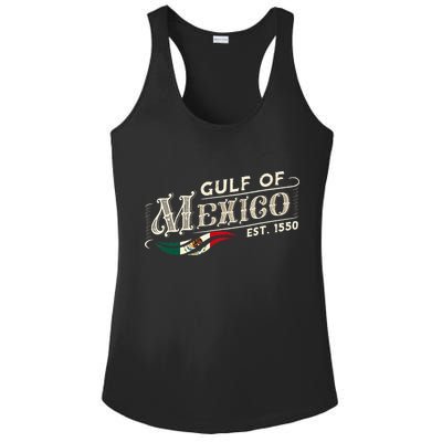 Gulf Of Mexico Est 1550 Retro Vintage Ladies PosiCharge Competitor Racerback Tank