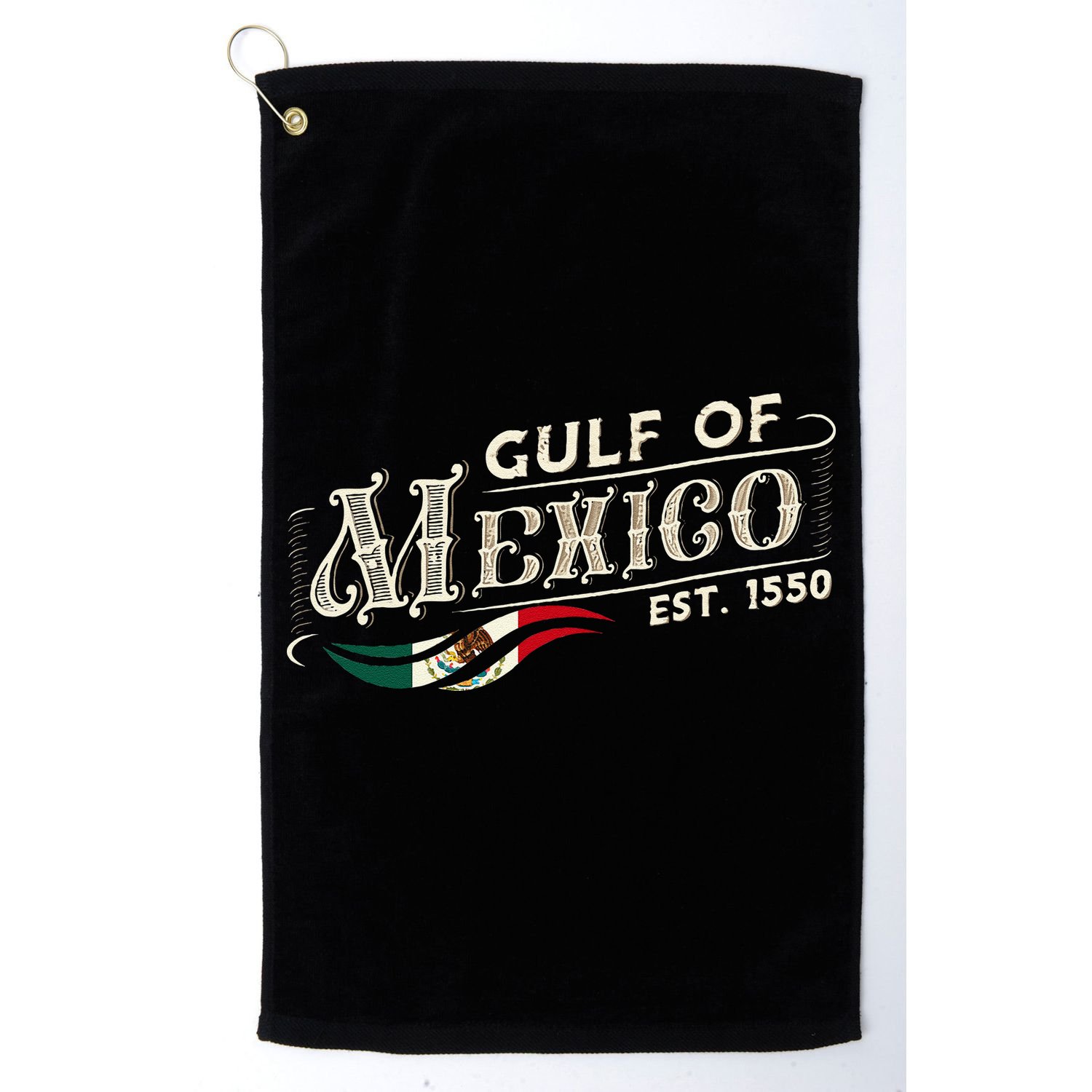 Gulf Of Mexico Est 1550 Retro Vintage Golf Towel