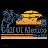 Gulf Of Mexico Since 1672 Retro Vintage Beach Tall T-Shirt