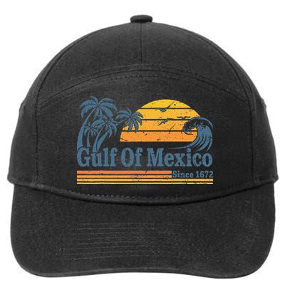 Gulf Of Mexico Since 1672 Retro Vintage Beach 7-Panel Snapback Hat
