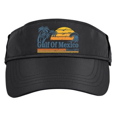 Gulf Of Mexico Since 1672 Retro Vintage Beach Adult Drive Performance Visor
