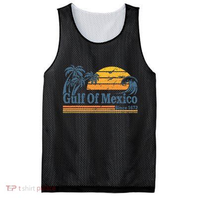 Gulf Of Mexico Since 1672 Retro Vintage Beach Mesh Reversible Basketball Jersey Tank