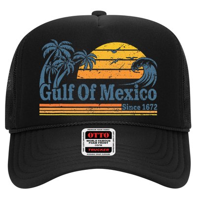 Gulf Of Mexico Since 1672 Retro Vintage Beach Trucker Hat