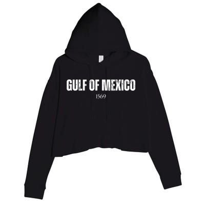 Gulf Of Mexico 1569 American Gulf Of Mexico Map Lover Crop Fleece Hoodie