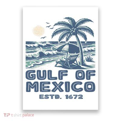 Gulf Of Mexico 1672 Vintage Beach Gulf Of Mexico Forever Poster