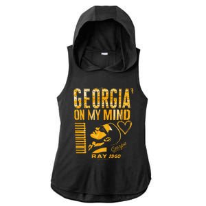 Georgia On My Mind Ladies PosiCharge Tri-Blend Wicking Draft Hoodie Tank