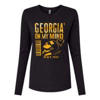 Georgia On My Mind Womens Cotton Relaxed Long Sleeve T-Shirt