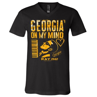 Georgia On My Mind V-Neck T-Shirt