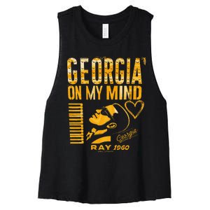 Georgia On My Mind Women's Racerback Cropped Tank