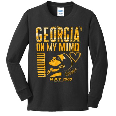 Georgia On My Mind Kids Long Sleeve Shirt