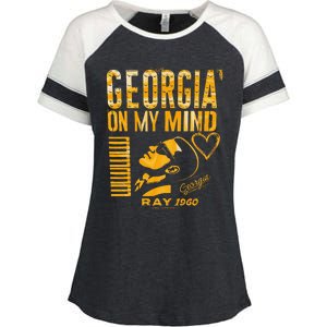 Georgia On My Mind Enza Ladies Jersey Colorblock Tee